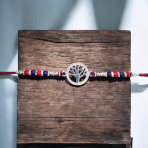 Pure Silver Rakhi - Tree of life | 925 Sterling Silver Rakhi