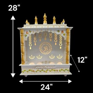 Dimensions of Wooden Mandir for Home | Home temple for sale with free shipping in US/ Canada
