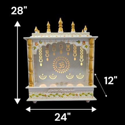 Dimensions of Wooden Mandir for Home | Home temple for sale with free shipping in US/ Canada