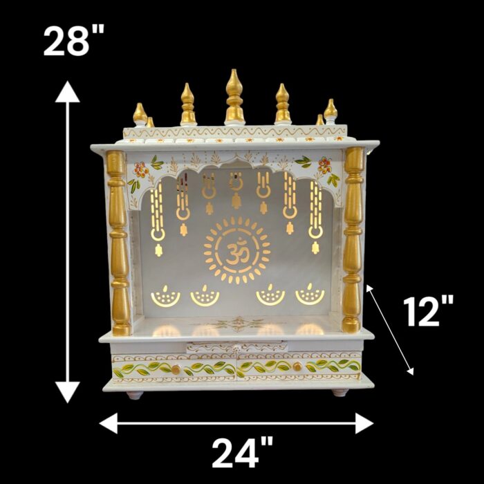 Dimensions of Wooden Mandir for Home | Home temple for sale with free shipping in US/ Canada