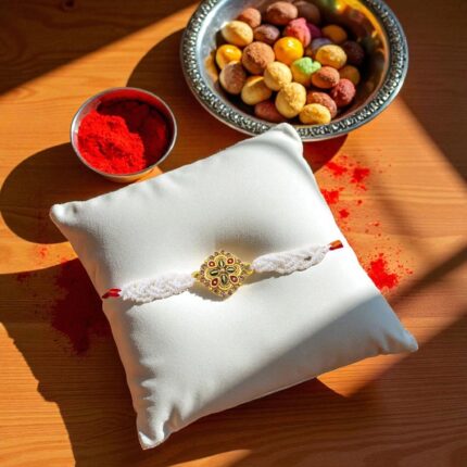 Elegant Pearl Rakhi : Ships to USA/Canada