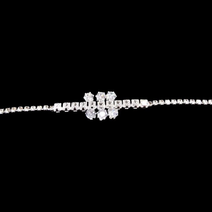 Stylish AD stone bracelet - Silver finish | Gift for her