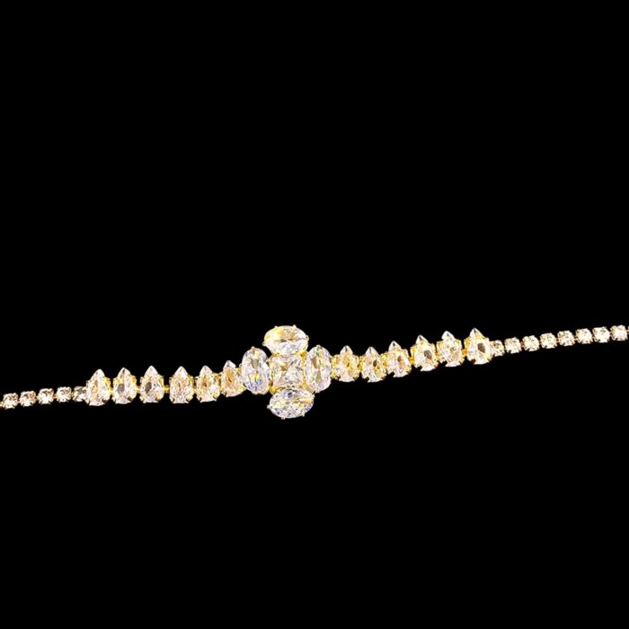 Stylish AD stone slim bracelet - Gold finish | Gift for her Stylish AD stone slim bracelet - Gold finish | Gift for her