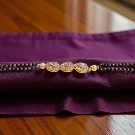 Stylish slim Mangalsutra Bracelet - Heart Pendants | Gift for her