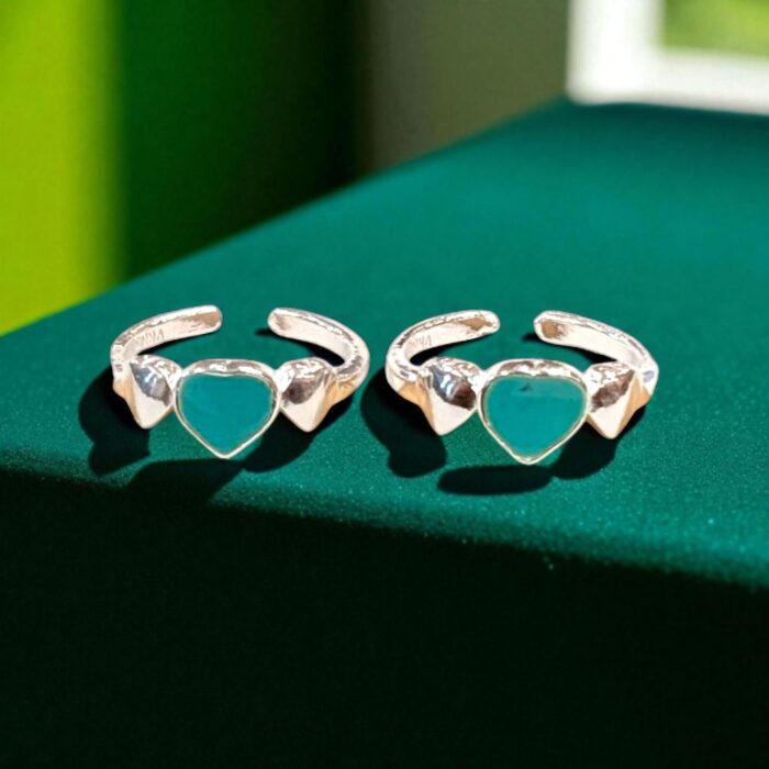 Pair of Pure Silver Toe Rings | Adjustable Toe rings - Image 1