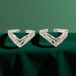 Pair of Pure Silver Toe Rings | Adjustable Toe rings
