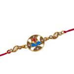 Graceful Ganesh Rakhi - Golden Oxidized