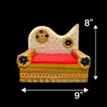 Sofa Singhasan - White - Large with Box | Laddu Gopal Singhasan - Image 6