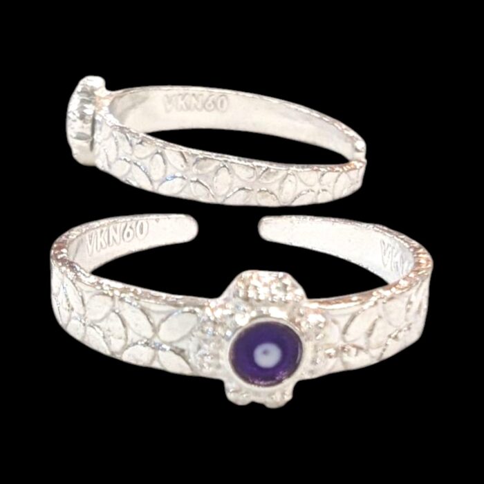 Side view of Pure Silver Toe Rings