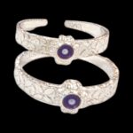 Close up of Pair of Pure Silver Toe Rings