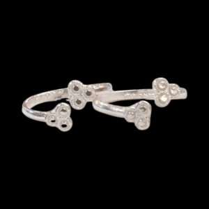 Close up of Silver Toe Rings