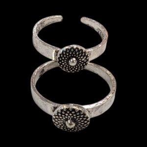 Pair of Pure Silver Toe Rings | Adjustable Toe rings