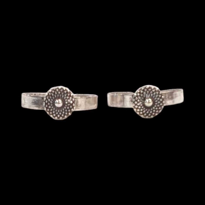 Pair of Pure Silver Toe Rings | Adjustable Toe rings