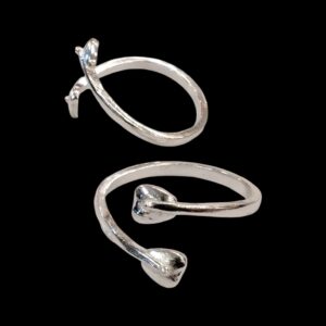 Pair of Sleek Silver Toe Rings