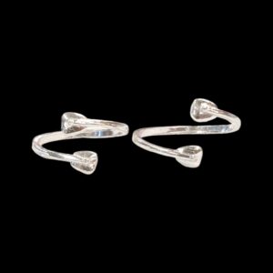 Pair of Sleek Silver Toe Rings