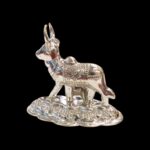 Pure Silver Mini Kamdhenu Cow and Calf | 925 Sterling Silver