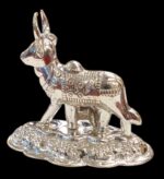 Pure Silver Kamdhenu Cow and Calf- 4 cm | 925 Sterling Silver