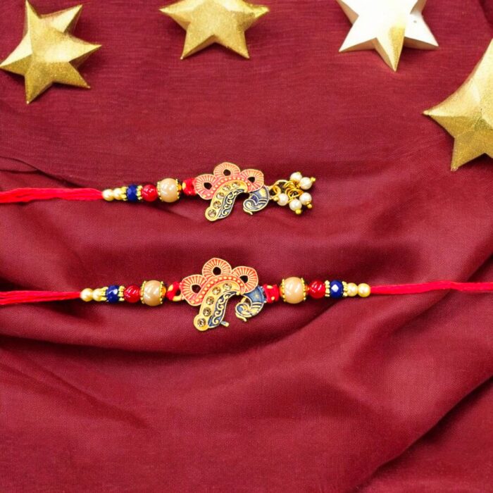 Matching Bhai Bhabhi Rakhi combo set | Quick shipping within Canada and USA Matching Bhai Bhabhi Rakhi combo set | Quick shipping within Canada and USA