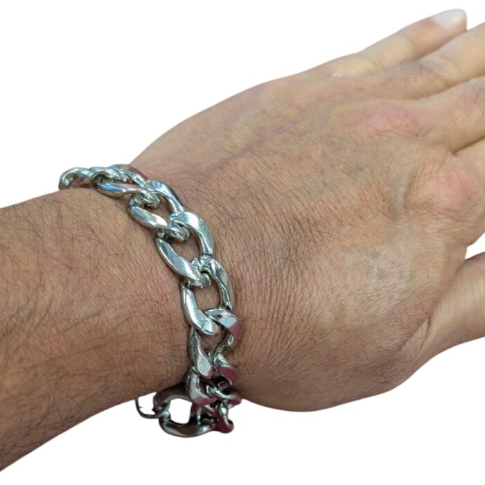 Elegant 15mm Link Chain Bracelet | Metal Rakhi for bhai | Bracelet for Men