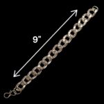 Dimensions of 15mm Link Chain Bracelet | Metal Rakhi for bhai | Bracelet for Men