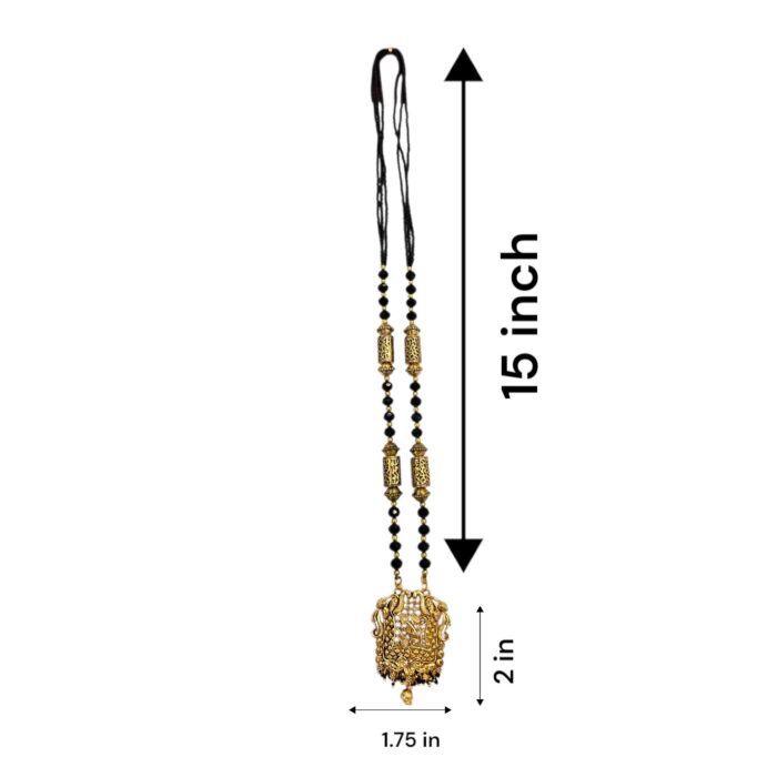 Dimensions of Golden Oxidized Necklace- Mayur | Ethnic Indian jewellery
