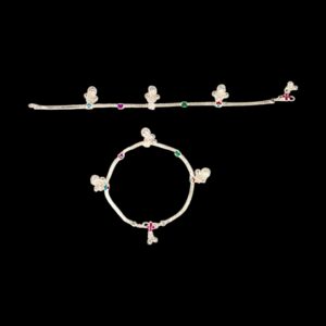 Pair of Pure Silver anklets | Sterling silver ankle bracelets for her