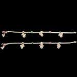 Pair of Pure Silver anklets | Sterling silver ankle bracelets for her