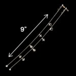 Pair of Pure Silver Anklet - 9 inch | Pure silver ankle bracelet - Image 2