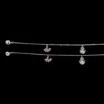 Pair of Pure Silver Anklet - 9 inch | Pure silver ankle bracelet - Image 3