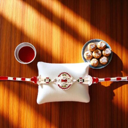 Silver Plated Rakhi for your brother in Canada/US