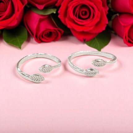 Pair of Pure Silver Toe Rings | Adjustable Toe rings