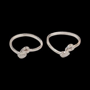 Pair of Pure Silver Toe Rings | Adjustable Toe rings
