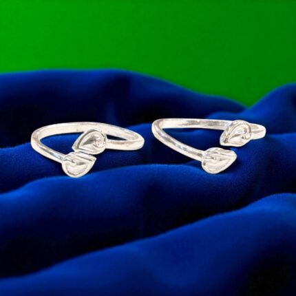Pair of Pure Silver Toe Rings | Adjustable Toe rings