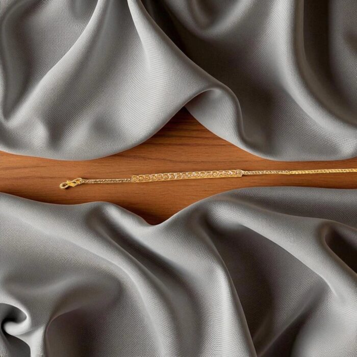 Stylish AD stone slim bracelet - Gold finish | Gift for her