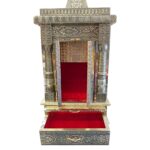 Wooden Golden Oxidized Temple with Doors - Image 6