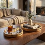 Premium handcrafted mango wood serving tray with glossy finish