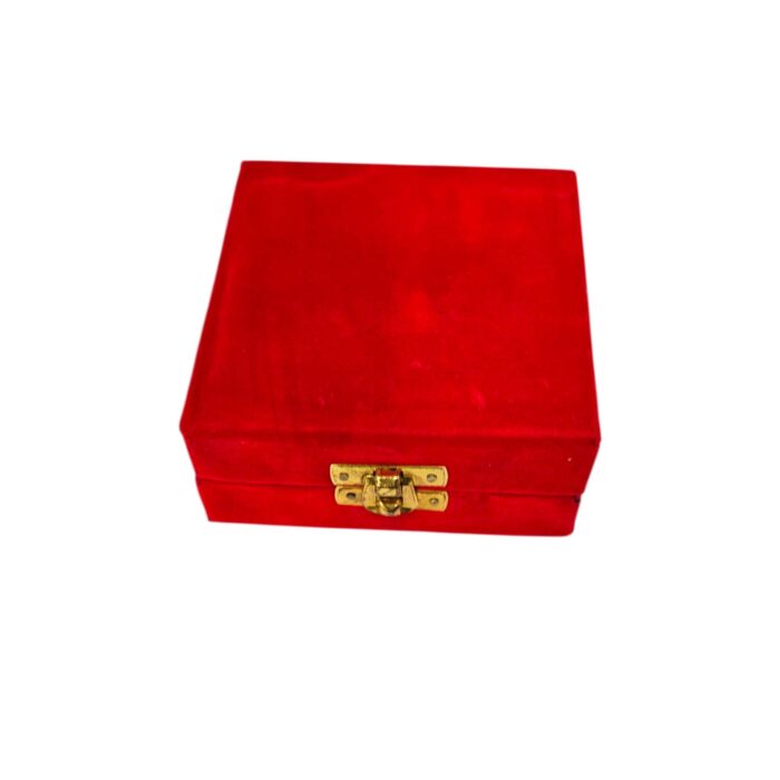 Elegant red velvet box with silver plated bowl set