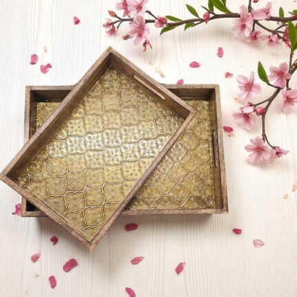 2 serving trays set - Great Idea for Diwali Gifts in Canada and the USA