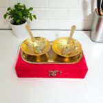 Elegant 5 pc bowl spoon set | Perfect Diwali gift