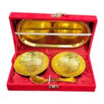 5 pc bowl spoon set in velvet Box packing | Perfect Diwali gift