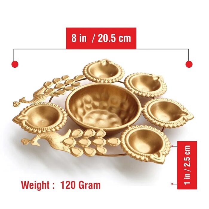 Peacock urli with Diya | Diwali Decorations