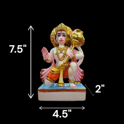 Dimensions of Composite marble Hanuman idol handcrafted in India