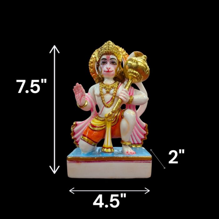 Dimensions of Composite marble Hanuman idol handcrafted in India