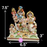 Shiv Parivar Idol - White - 7.5 Inches | Composite Marble - Image 2