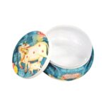 Pichwai Metal Storage Jar with Lid Removed, Showing Capacity