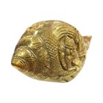 Brass Shankh with embossing - Large | Non blowing conch - Image 4