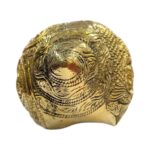 Brass Shankh with embossing - Large | Non blowing conch - Image 2