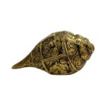 Brass Shankh with embossing - Small | Non blowing conch - Image 6