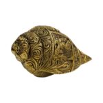 Brass Shankh with embossing - Small | Non blowing conch - Image 7
