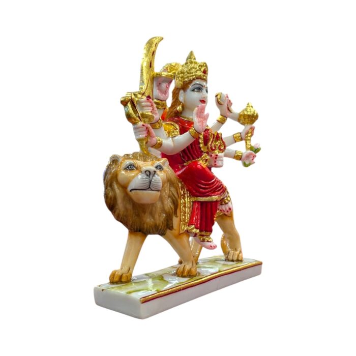 Sherawali Mata Idol - 12inch | Composite Marble - Image 3